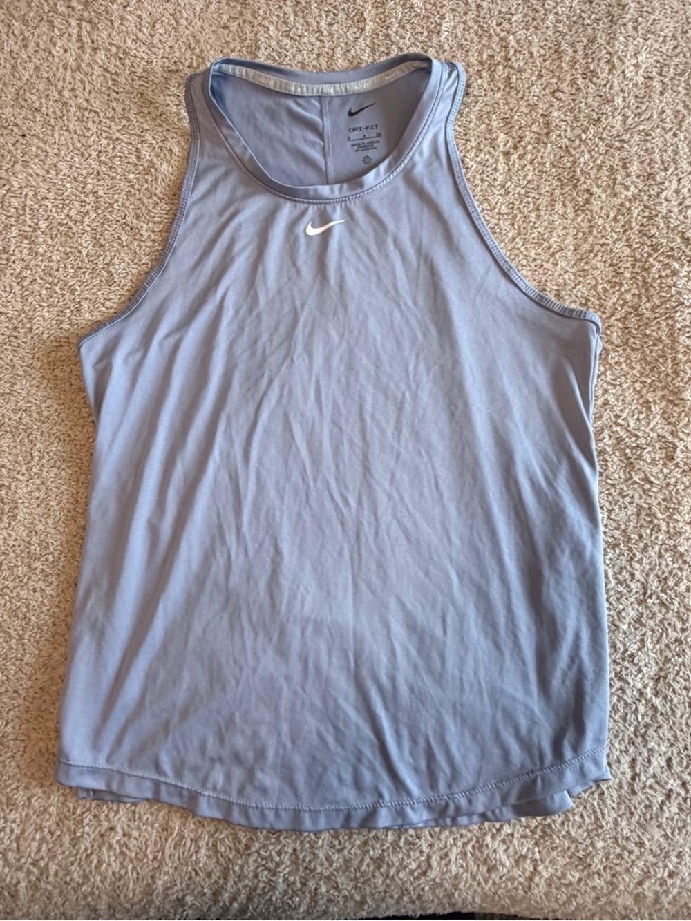 Nike Dri-FIT High Neck Tank Top Lavender Purple Size S